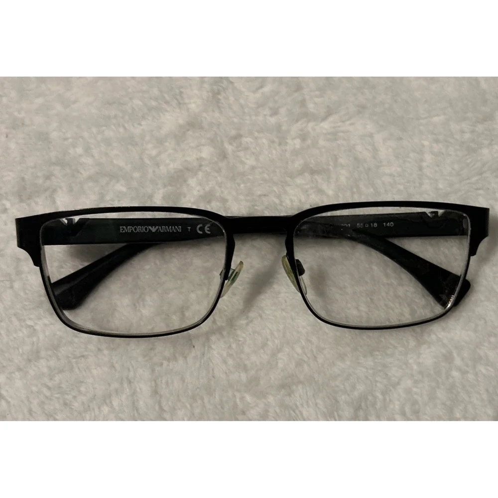 Emporio Armani EA 1027 3001 Eyeglasses Frames Matte Black 55-18-140 Men's